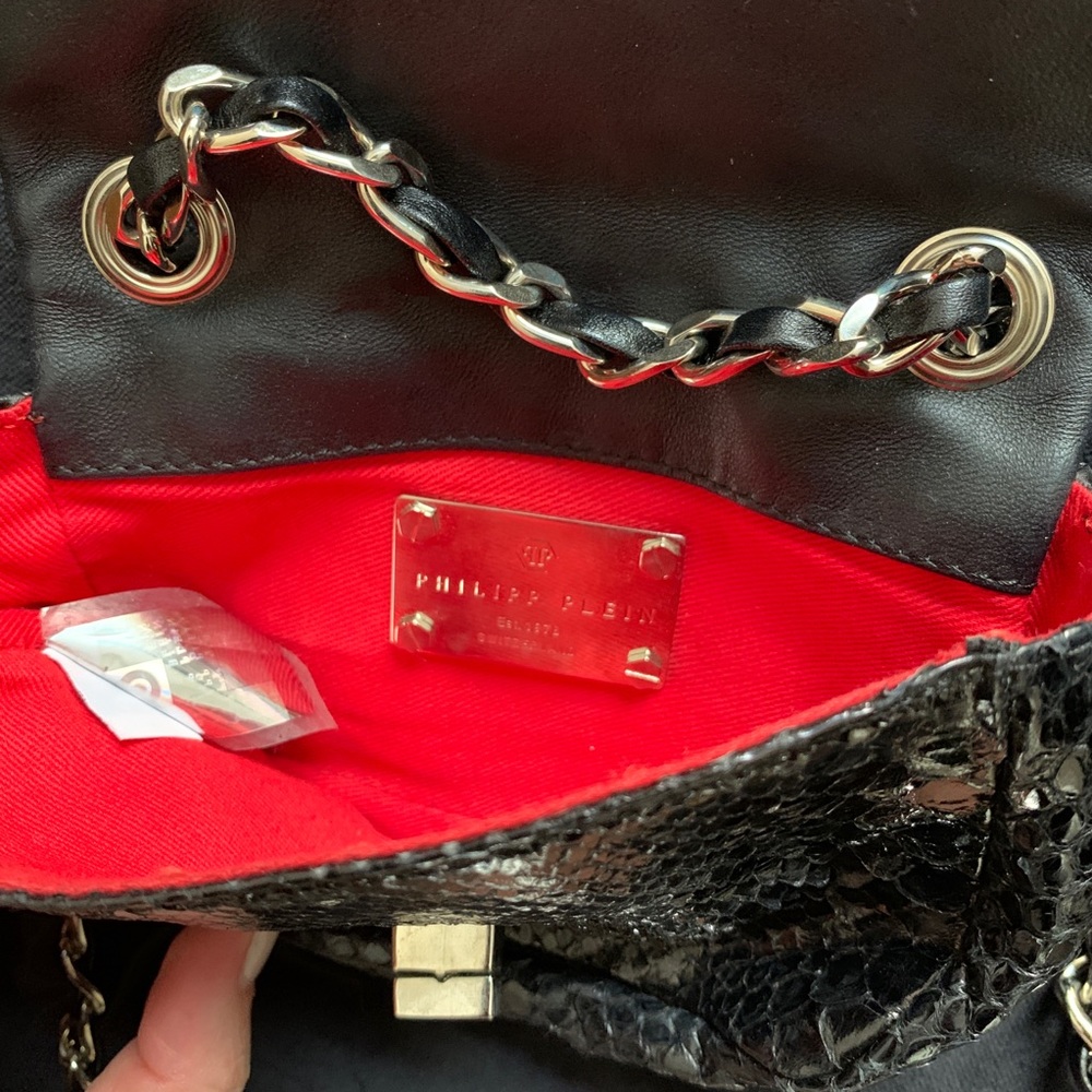 Philipp Plein Mini Bag Black Glossy Python - image 5